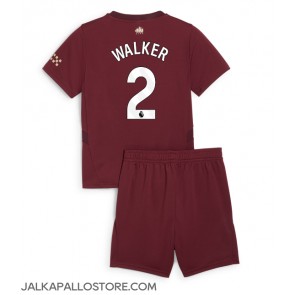 Manchester City Kyle Walker #2 Kolmaspaita Lapsille 2024-25 Lyhythihainen (+ shortsit)